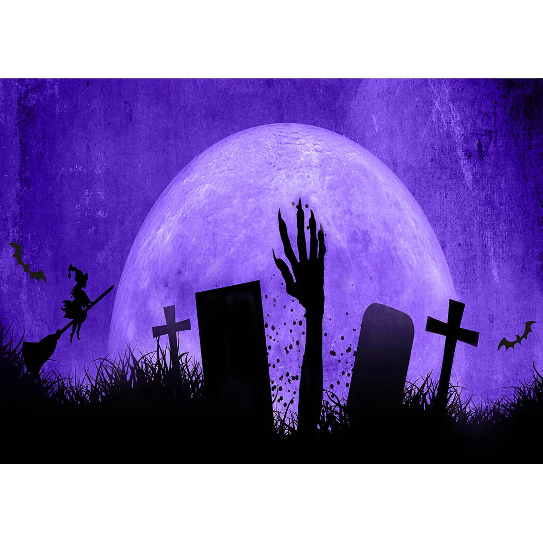 할로윈 묘지 문 박쥐 마녀 사진 배경 스튜디오 사진 배경 어린이 파티 Photophone Photobooth