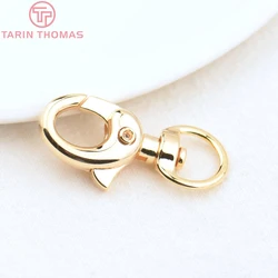 (2993)10PCS 31.5x14MM 24K Gold Color Zinc Alloy Key Clasp for Charms Bag High Quality DIY Jewelry Making Findings Accessories