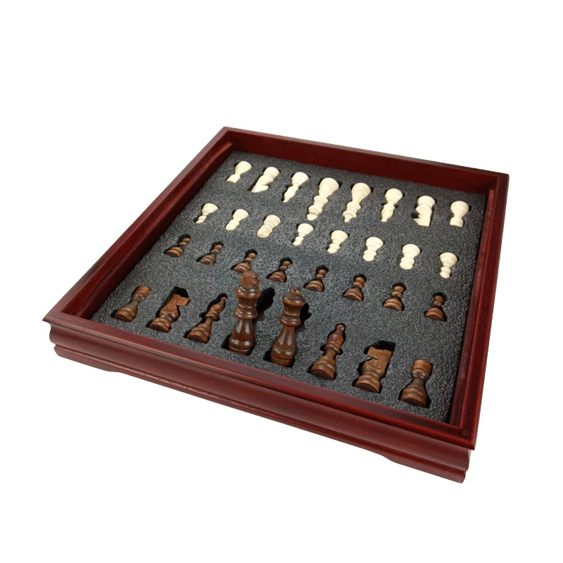 New Pattern Chess Pieces Wood Wood Coffee Table Professional Chess Board Family Games Chess Set Traditional Games Yernea image 5