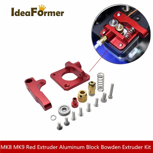 Imagen 2 del producto Extrusora Bowden CR10 MK8 de aluminio mejorado, mango izquierdo/derecho para Creality Ender 3, CR-10, CR-10S, S4, 1,75mm, piezas 3D