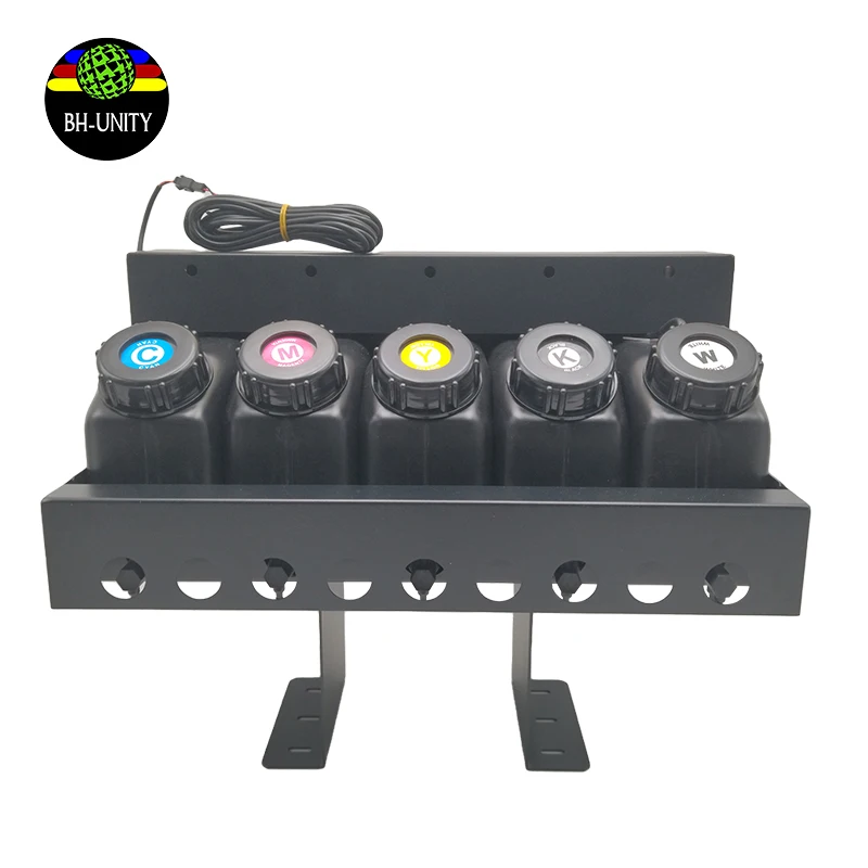 High quality and new! UV ink tank CYMKW 5colors Bulk Ink System with Alarm UV Ink Tank CISS for uv printers