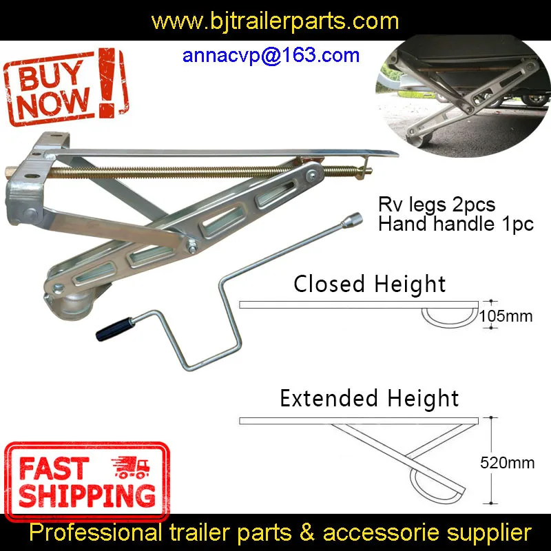 CVP RV Trailer Stabilizing Stands Parts C-Style Jacks Caravan Stabiliser Parking Legs Motorhome Camping RV Stabilizer