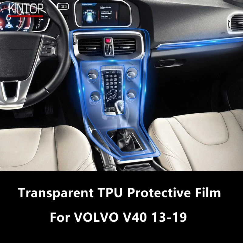 

For VOLVO V40 13-19 Car Interior Center Console Transparent TPU Protective Film Anti-scratch Repair Film Accessories Refit