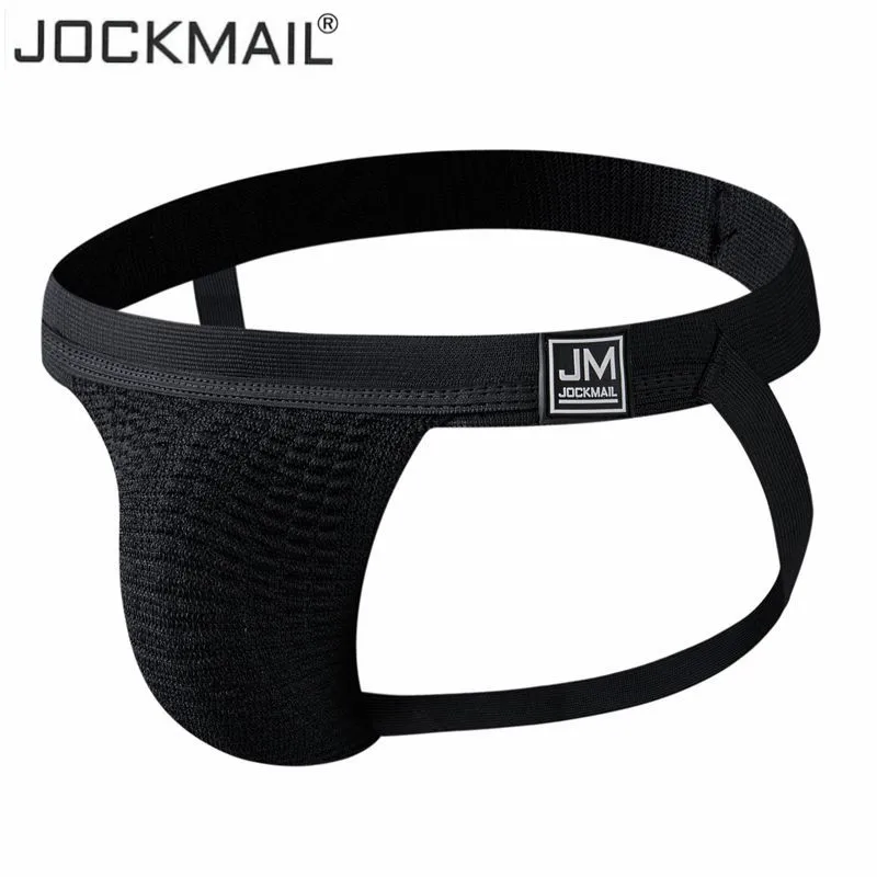 Cueca jockmail dos homens, cueca jockstrap atlética, baixo crescimento elástico performance jock sexy homens cueca gay