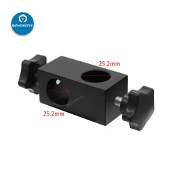 Videocamera microscopio trinoculare Regolazione multiasse universale 360 gradi Staffa braccio in metallo Diametro 25 mm Adattatore connessione Supporto microscopio Adattatore staffa braccio metallo multiasse universale