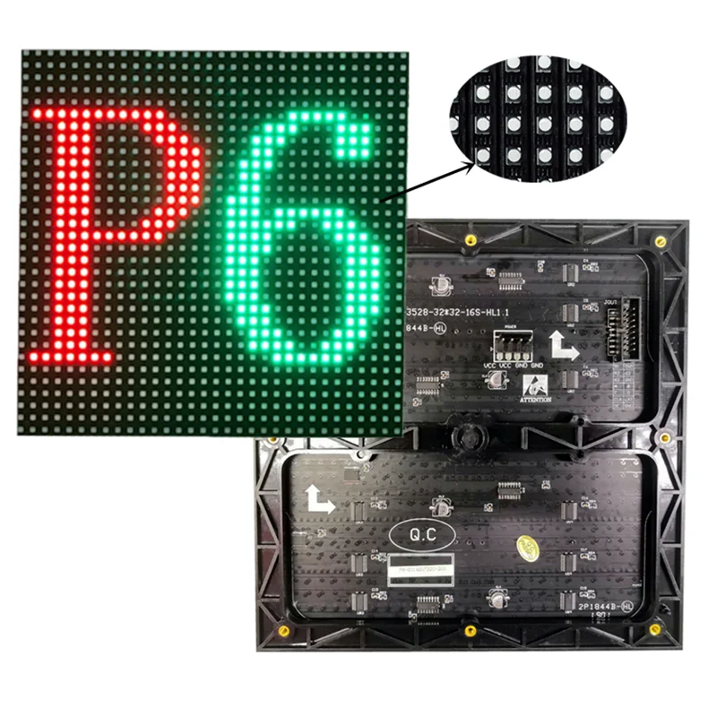 

LED Panels P6 Indoor 192x192mm 32*32Pixel SMD3528 HUB75 Full Color RGB LED Display Screen