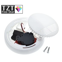 Independent Alarm Fire Smoke Sensor Detector 85dB Photoelectric Monitor Home Security System for Family Guard Office Restaurant