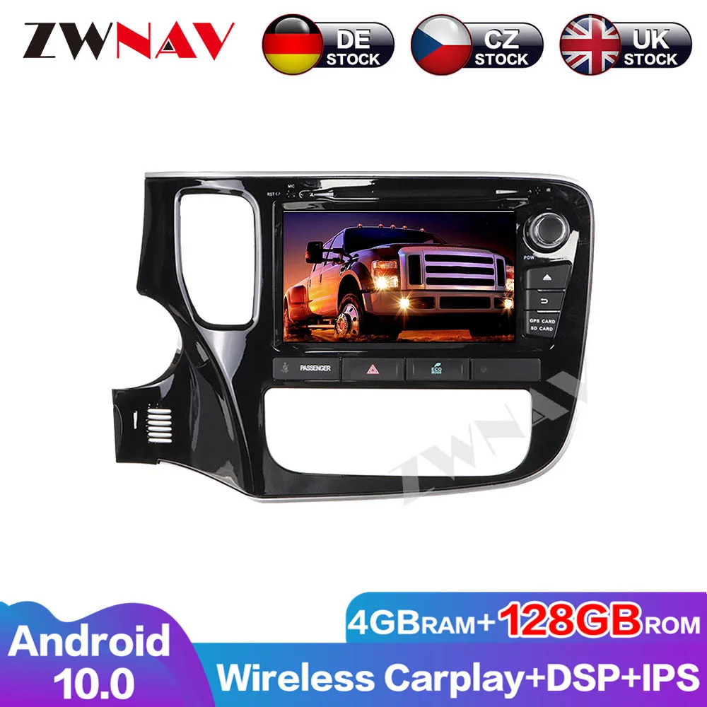 128G Android10 Auto Radio DSP DVD Player Audio Multimedia Touch Screen Car For Mitsubishi Outlander 2014-2015 GPS Head Unit