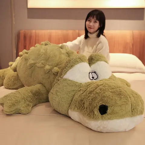 New Arrival 200cm Cute Animals Big Size Simulation Crocodile Skin Plush Toys Cushion Pillow Cushion Alligator For Girl kids Toys
