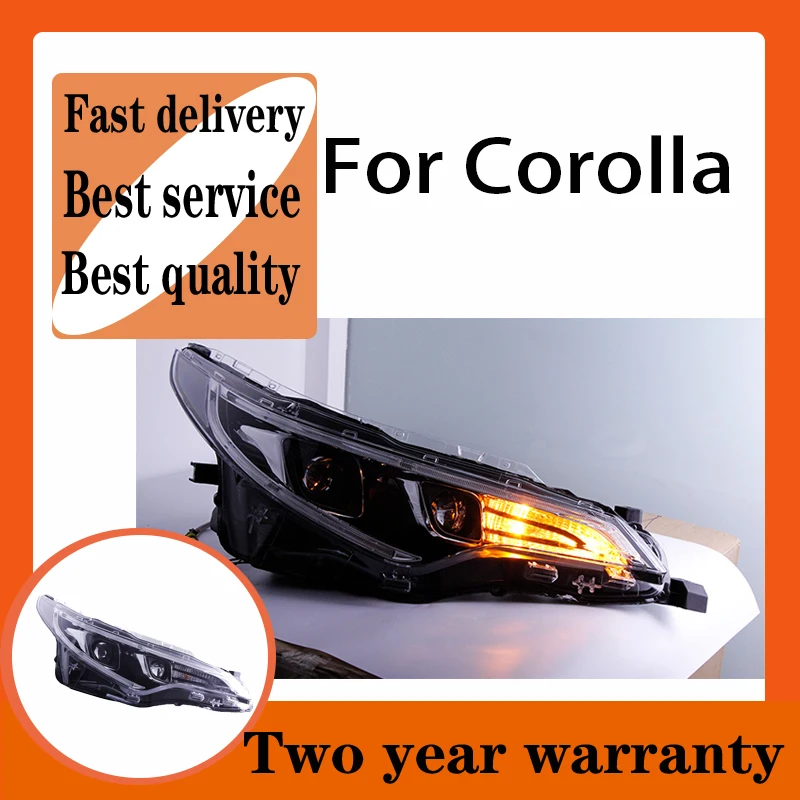 

For Toyota Corolla LEVIN 2014 2015 2016 LED Crystal Matrix Headlight DRL Fog Lamp Turn Signal Light Low and High Beam