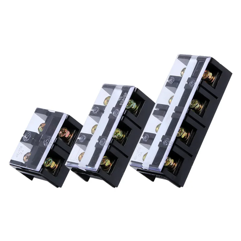 

1PCS Double Row Screw Connector Copper TC Terminal Blocks High Current Terminal Strip 100A 600V Fixed Wiring Board