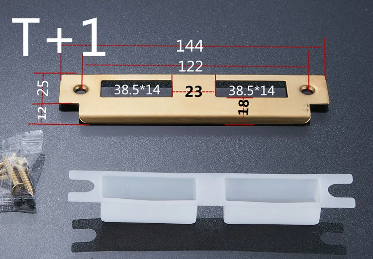 Gold Stainless Steel Room Door Locks  Lock Body Guide Piece Wooden Door Special Lock Piece Lock Buckle Plate Edge Str