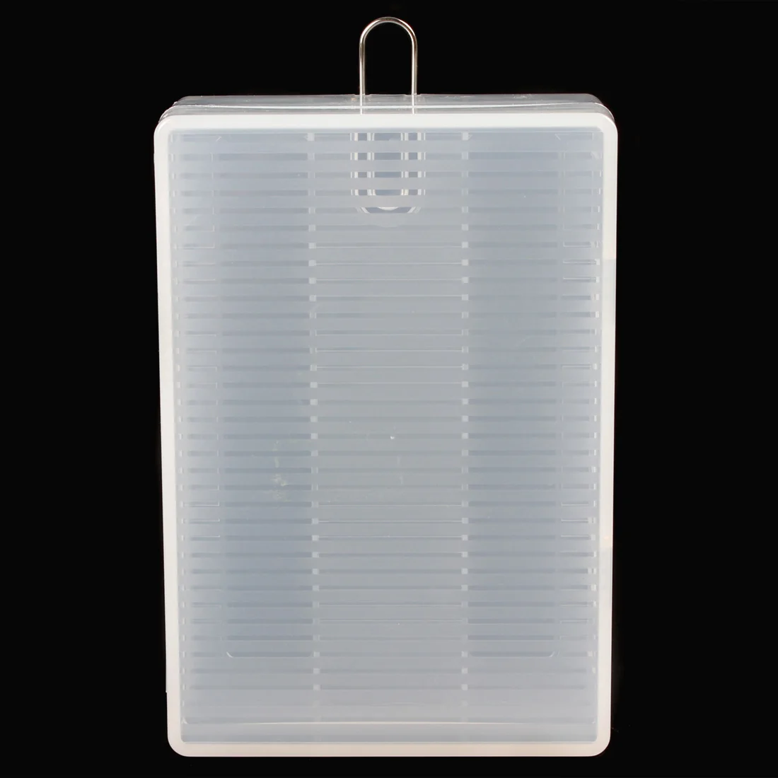 Scatola portaoggetti portatile in plastica rigida con gancio Scatola portaoggetti trasparente adatta per 4 batterie 26650