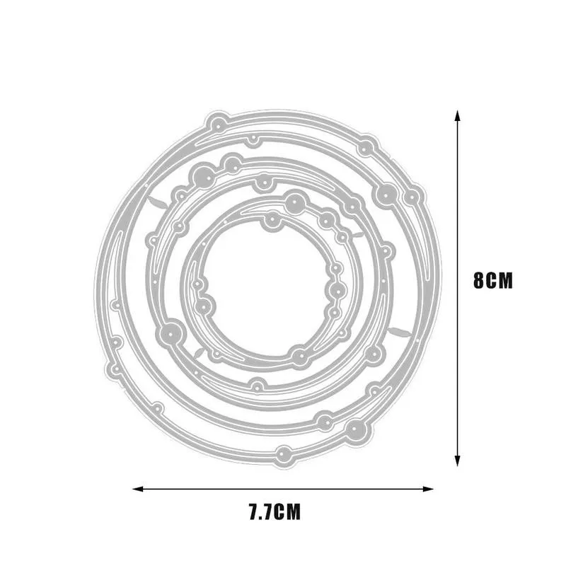 Fustelle per il taglio dei metalli per Scrapbooking fai da te 3D Spotty Line Circle Nesting Frame Album decorativo goffratura artigianale fustelle tagliate