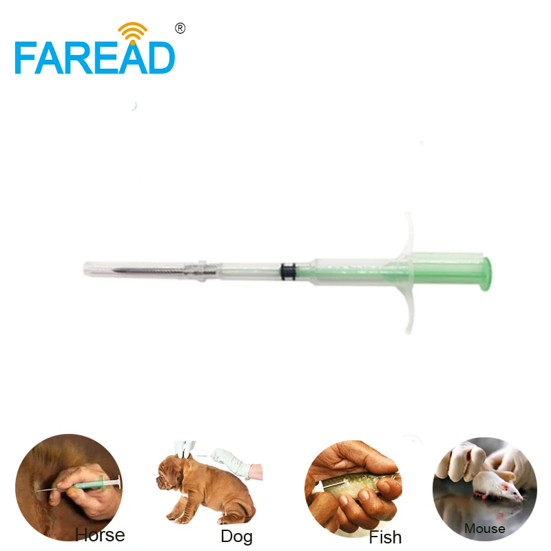 

1.4x8/2.12x12mm Animal ID pet microchip FDX-B ISO11784/5 worldwide RFID implant chip syringe dog cat fish farm horse veterinary