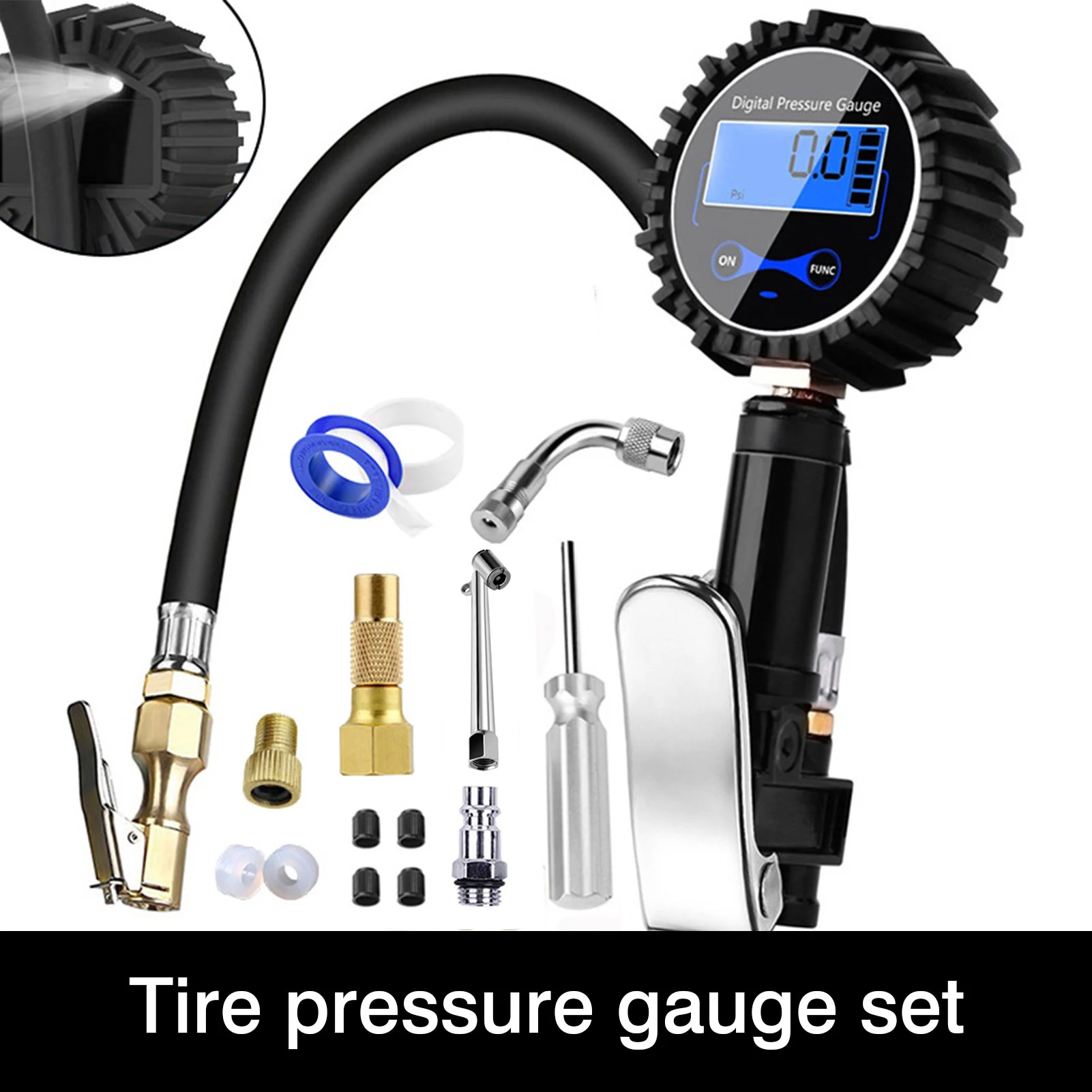 

200 PSI Digital Tyre IatingWith Pressure Gauge For Car Truck Auto Tire Iator Air Tools LCD Back Light Tire Gauge