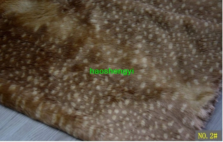 Deer-like plush fabric garment fabric Sika deer pattern leopard dot hair spot wool garment fabric