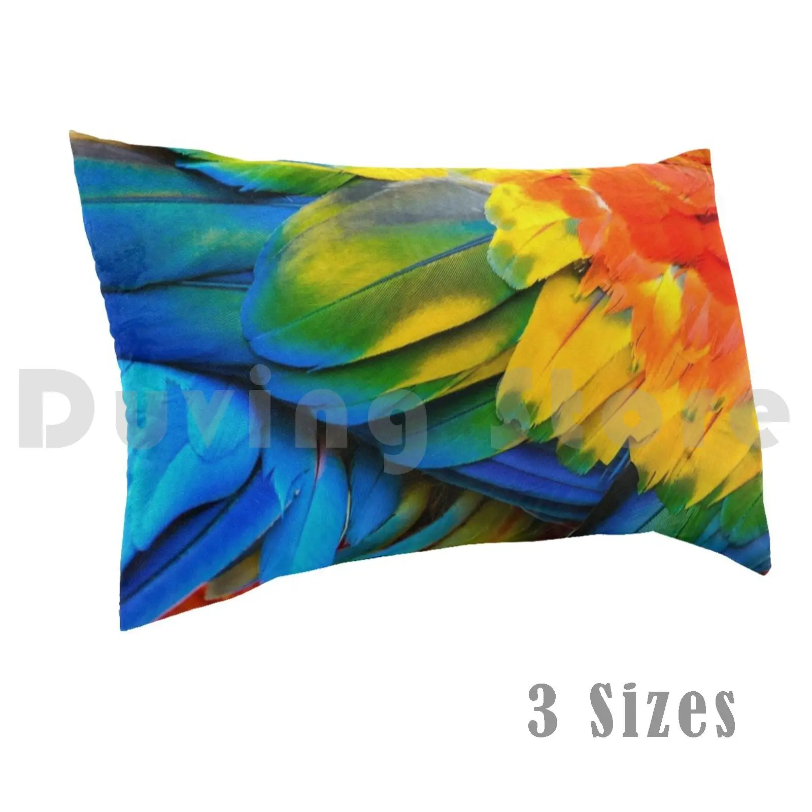 Colorful Parrot Pillow Case 20*30 Inch Cockatiel Cockatoo Lineolated Parakeet Parrot Bird Birb Birds Green Cheek