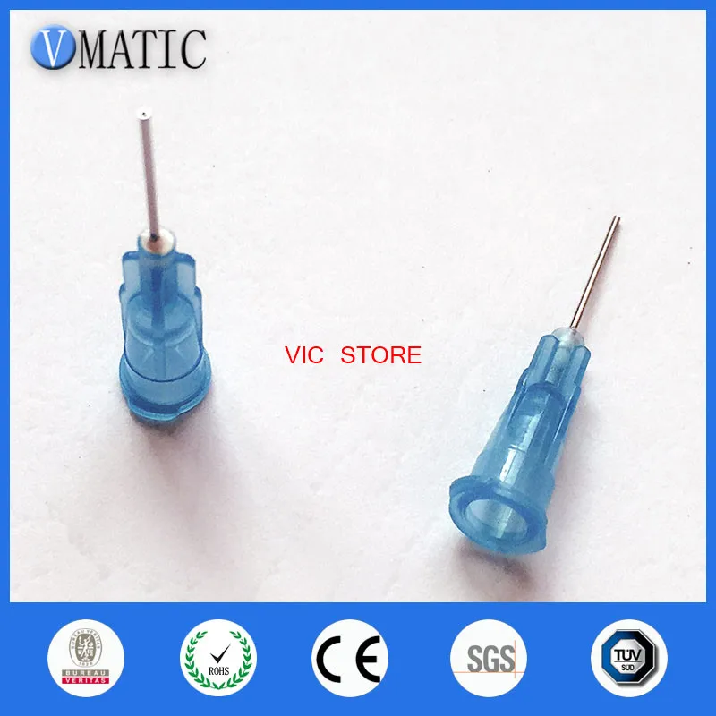 Free Shipping 100Pcs 23G Quality Pinhead For Dispensing Machine Syringe Needle Metal Pinhead Glue Dispenser Needle Tip 1/2 Inch