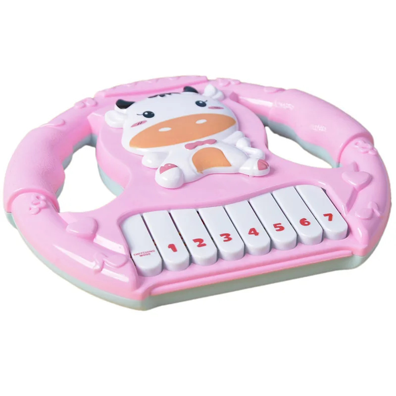 Children's Animal Whale Cows Piano Music Toy Educational Electronic Organ Baby Playing Instrument Recognition Ability Gifts