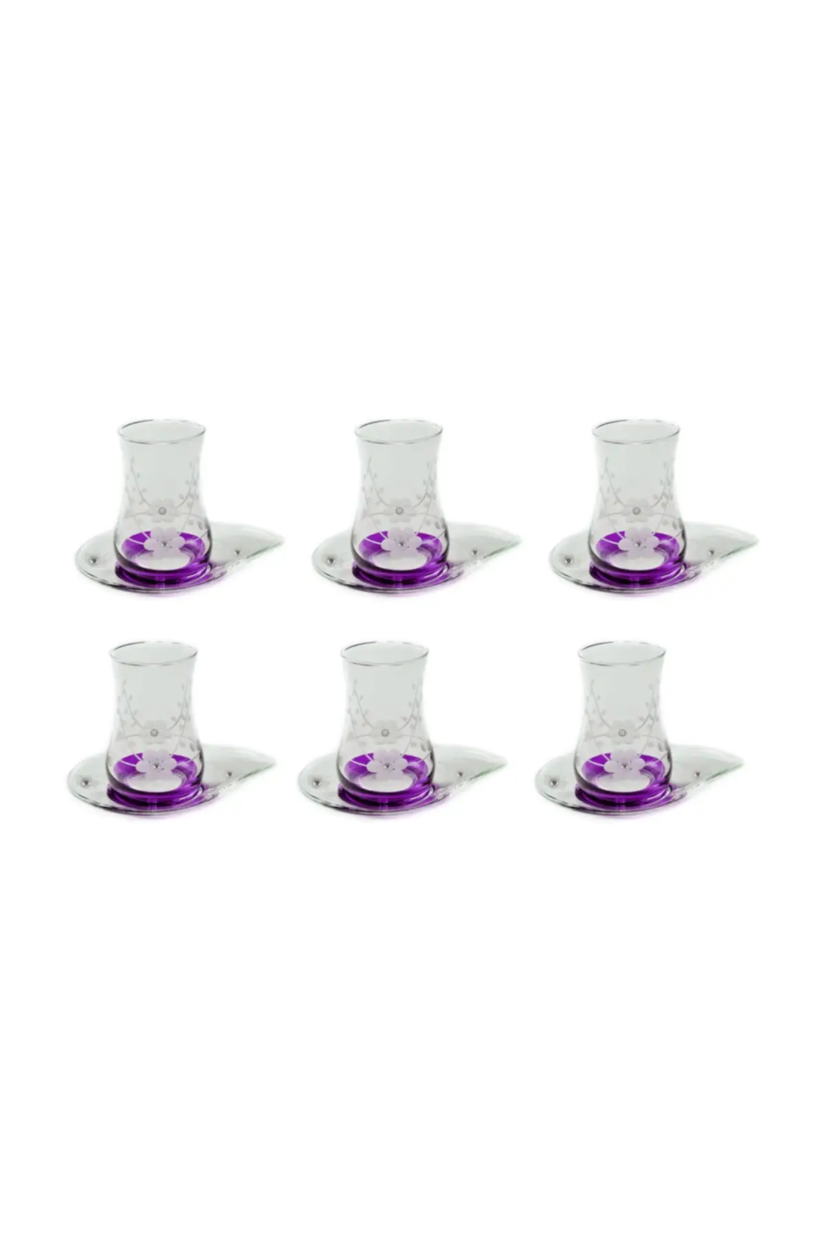 Uras 13-Piece Nature purple Stone Tea Set Kit English Tea Cup Glass Cup