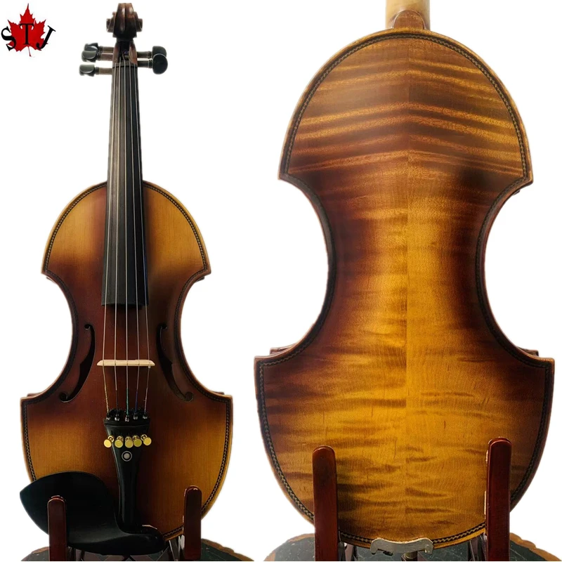 Baroque style SONG Brand inlay 5 strings 4/4 violin, Indonesia A grade ebony accessories，huge and resonant sound#15206