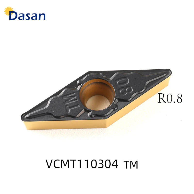 10PCS VCMT110304 TM VCMT110308 VBMT110304 Carbide Inserts CNC Lathe Tool Turning Cutter for Steel