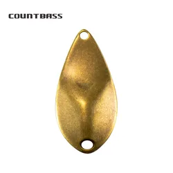 COUNTBASS 50pcs Brass Salmon Fishing Spoon Blanks 1.6g & 3g ( 7/64oz) Trout Bass Pike Baits Unpainted Angler's Lures