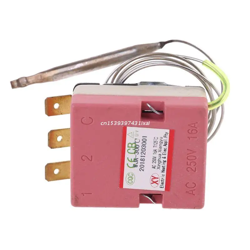 Thermostat 250V 16A 50 to 300 Degrees Temperature Controller NO NC for Electric Oven Dropship