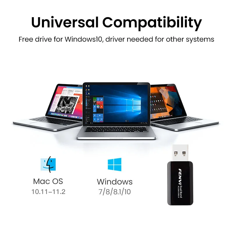 1300Mbps WiFi Wireless Network Card 3.0 Dual Band  Ethernet Card USB Adapter Receiver For Laptop PC Mini Wifi Dongle