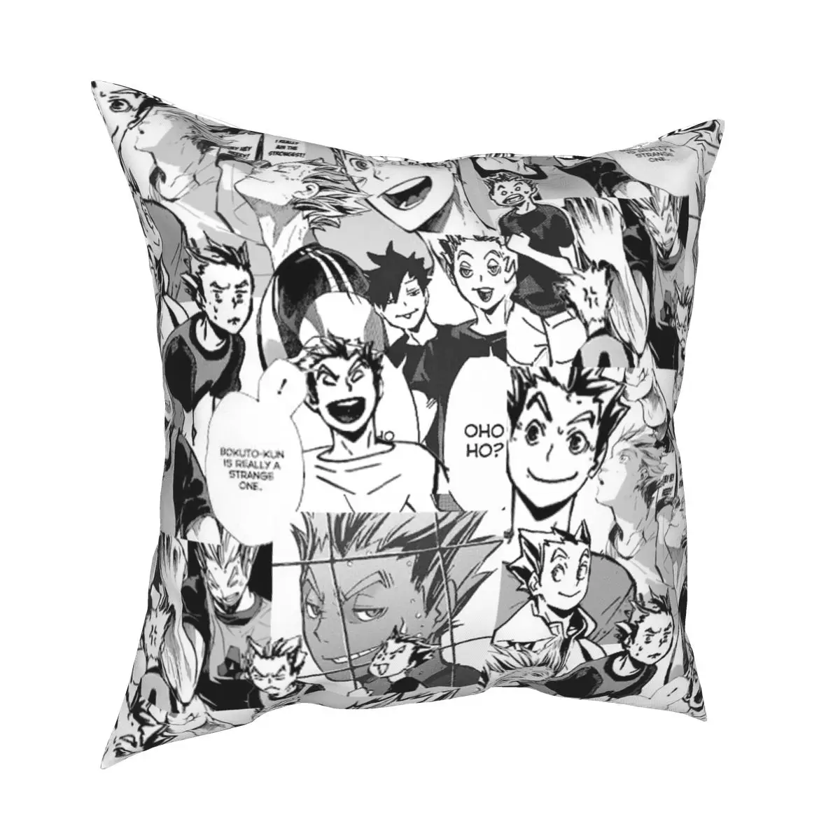 BOKUTO COLLAGE Haikyuu Square Pillowcase Creative Zip Decorative Throw Pillow Case for Home Cushion Cover 18