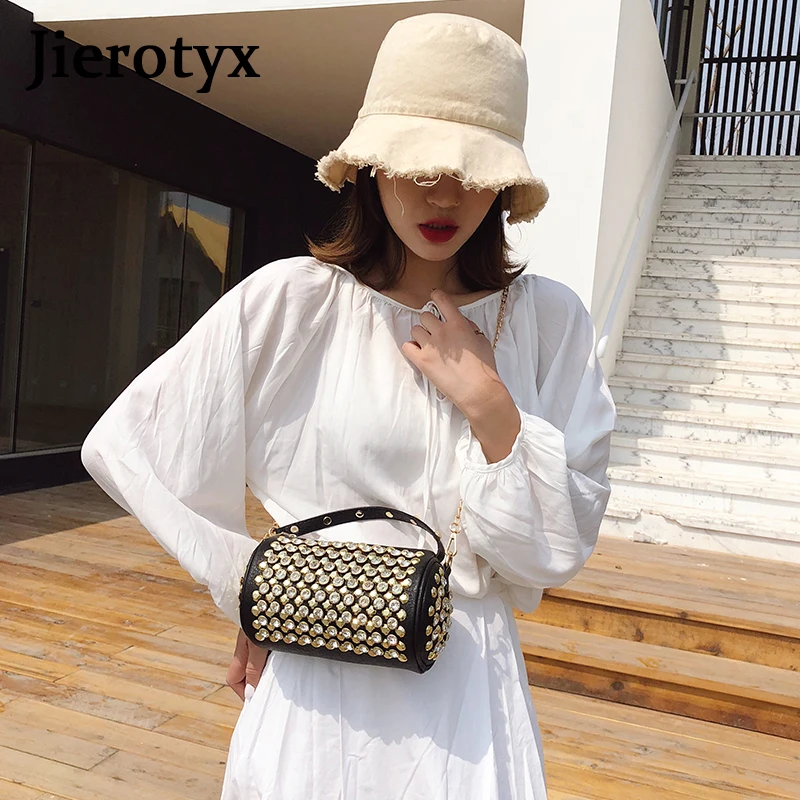 JIEROTYX Fashion Sequin Square Bag High Quality PU Leather Women Swear Designer Luxury Handbag Single Shoulder Bag Wholesale