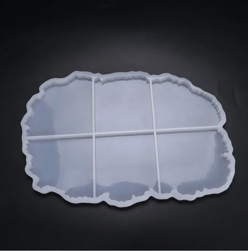 Large Cup Irregular 6 in 1 Wave Table Mold Tray Set Multi-standard Base Tea Base Silicone Mold UV Resin Jewelry Molds