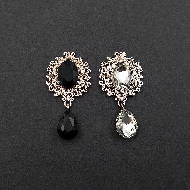 

2021New Hot 50Pcs Gold Rhinestone Glass Pendant Button for DIY Wedding Brooch Clothes Decoration or Hair Accessories HZ785