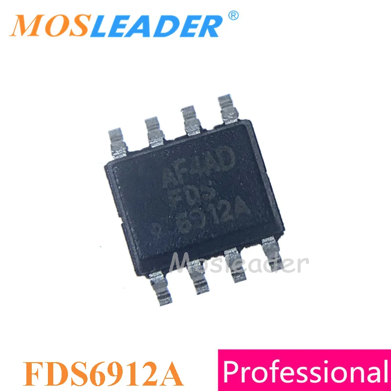 Mosleader FDS6912 FDS6912A SOP8 100PCS 1000PCS Dual N-Channel 30V 6A Made in China High quality