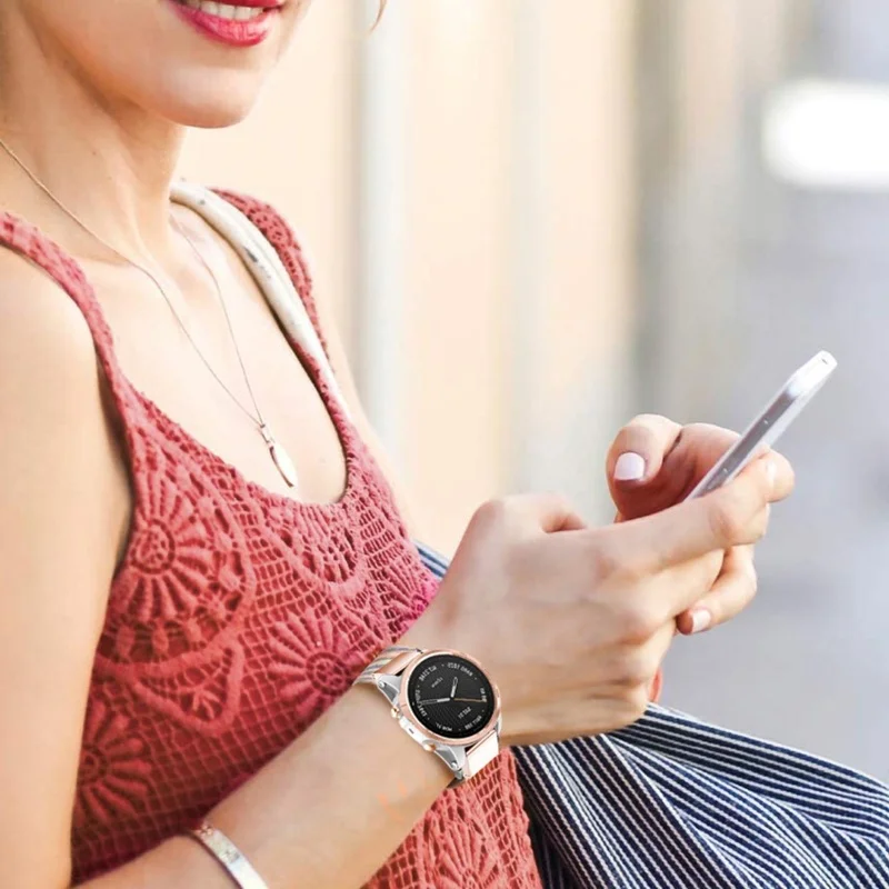 20mm ajuste rápido tecido macio lona náilon secagem rápida pulseira feminina para garmin fenix 5S, fenix 6s pro/sapphire descida mk2s