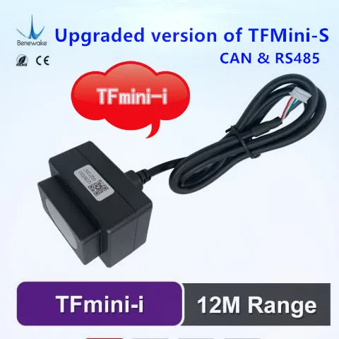 

Benewake New version TFmini-i Lidar Range Finder Sensor Module TOF Single Point Micro Ranging CAN & RS485 0.1-12m