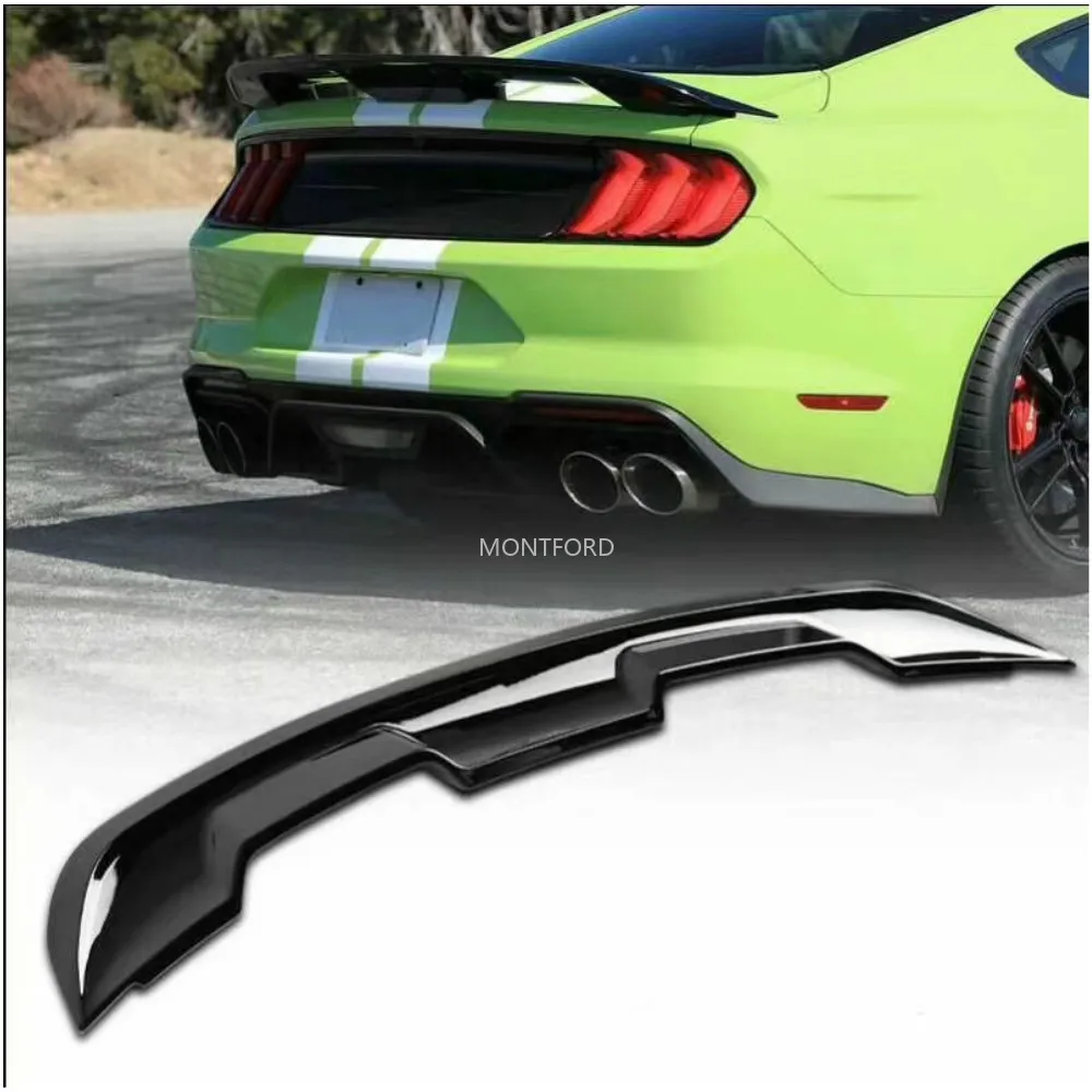 For Ford Mustang spoiler 2015-2021 ABS Plastic Material Unpainted Color Rear Roof Spoiler Wing Trunk Lip Boot Cover Car Styling