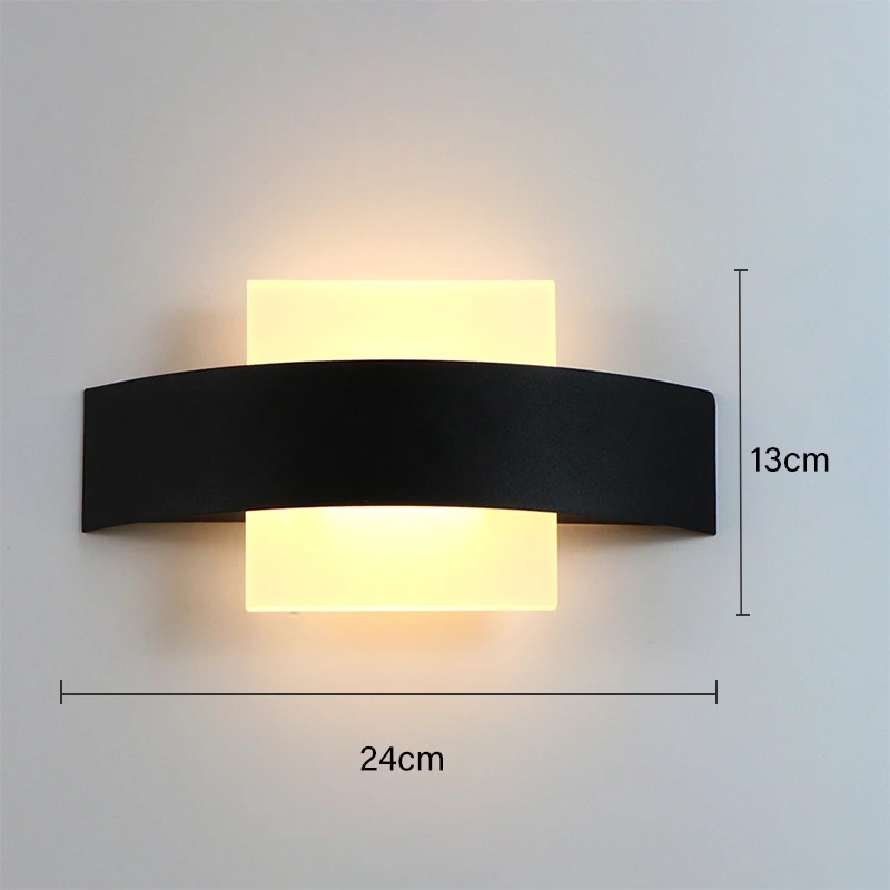 Nordic modern Simplicity LED wall lamp Acrylic Round and Square indoor wall sconces bedroom living room stairs lighting fixture