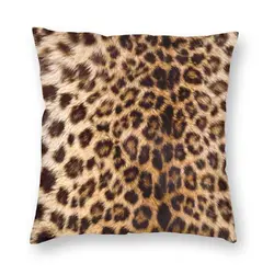 Leopard Cheetah Fur Hide Cushion Cover 45x45cm Home Decor Print Animal Fur Pattern Throw Pillow Case for Sofa Double Side