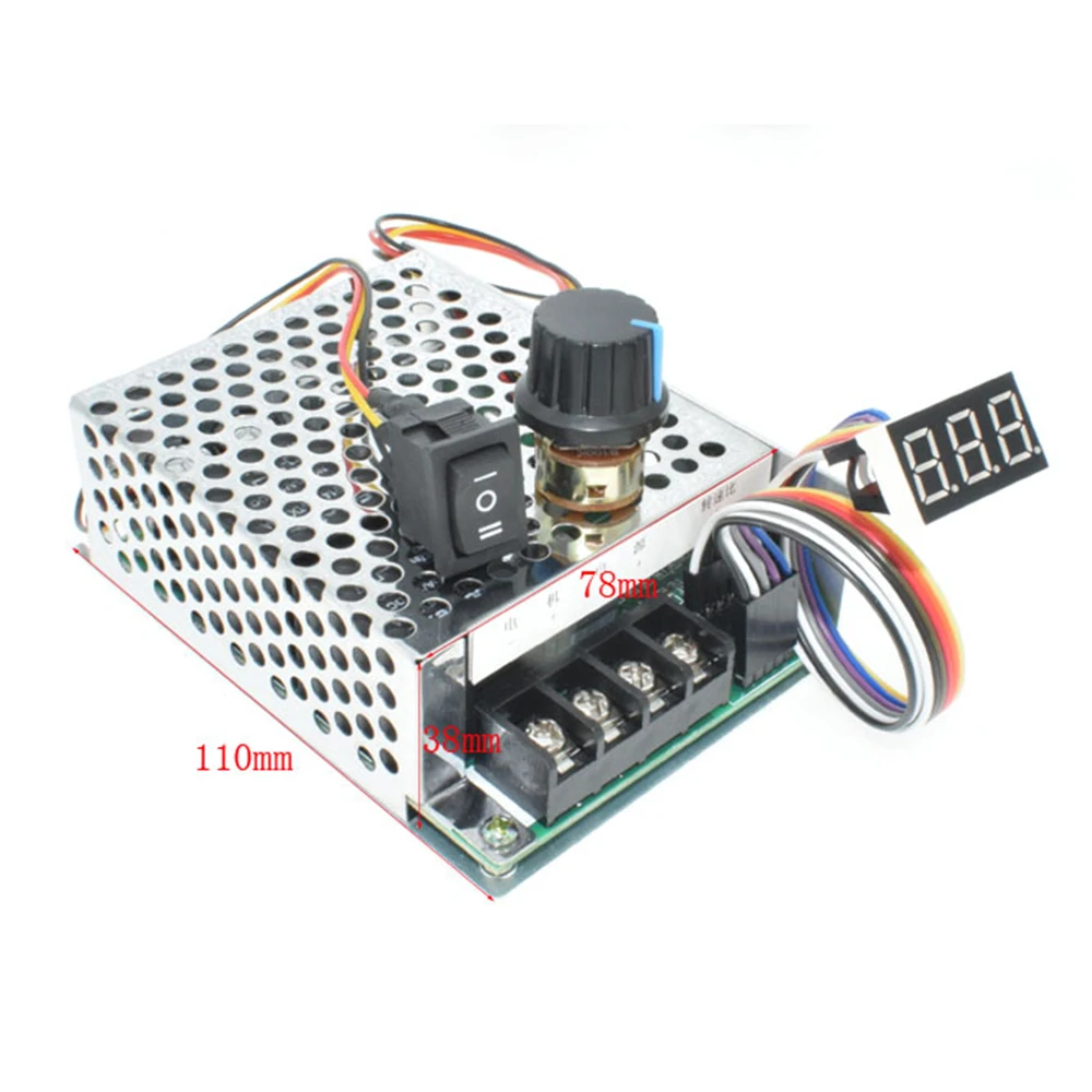 Display digitale regolabile DC 10-50V 40A DC Motor Speed Controller PWM 12V 24V 48V 2000W MAX 60A reversibile di alta qualità