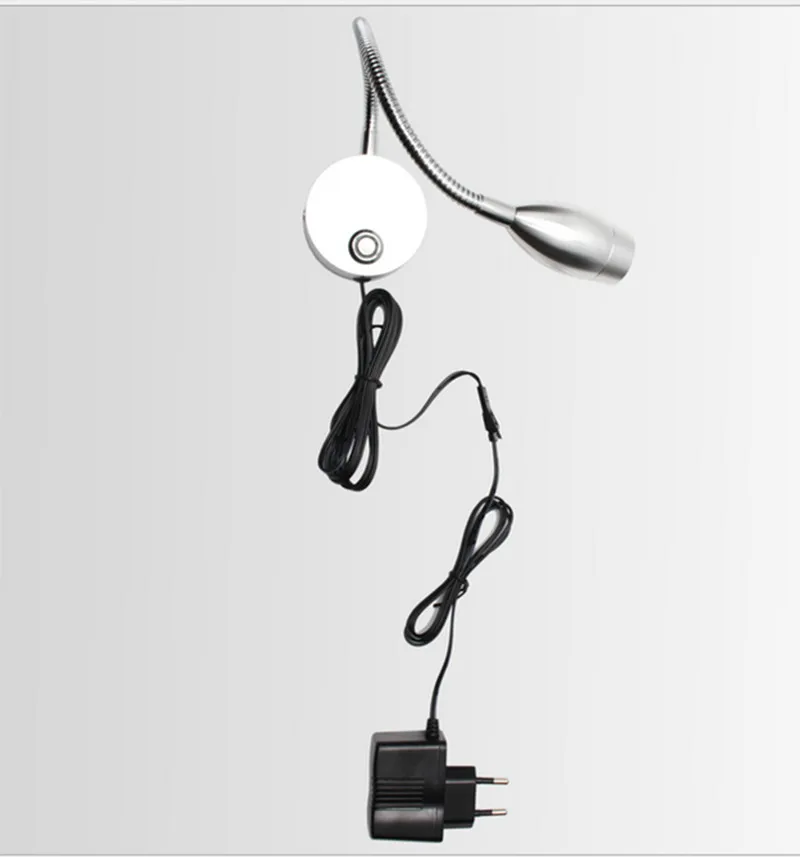 Lámpara LED táctil de 3W, manguera de cabecera, lámpara de lectura