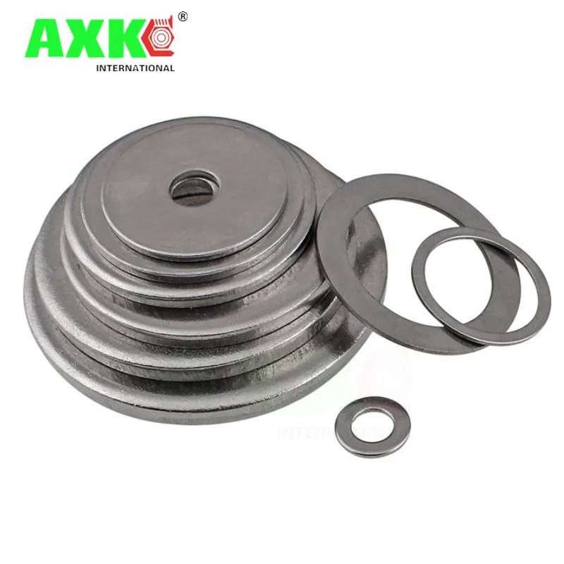 AXK Flat Washer M2 M2.5 M3 M4 M5 M6 M8 M10 M12 M14 M16 304 Stainless Steel Meson Washers Plain Washer Gaskets Spacer Shim