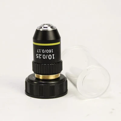 195 Black Achromatic Objective 4X 10X 20X 40X 60X 100X High Quality Microscope Objective Lens RMS 20.2mm Objective Parts