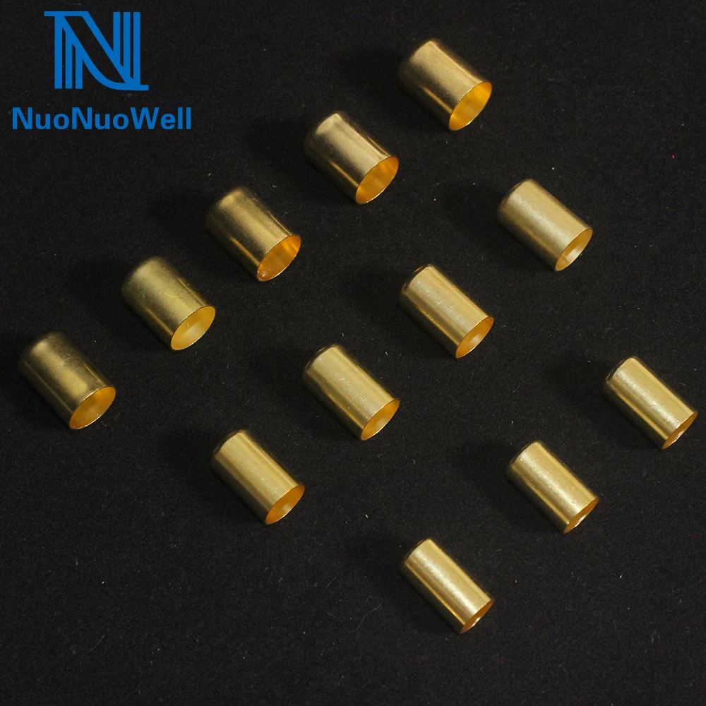 20PCS High Pressure Pipe Crimping Accessories 11-16MM Brass Pipe Connector Hose Crimp Tools Copper Sleeve Pipe Exhaust Connector