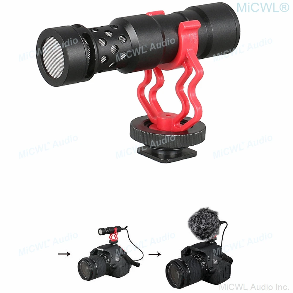 New GO 88 On Camera Microphone Shoe Mount Onboard Video Mics for Canon Sony Nikon Phones