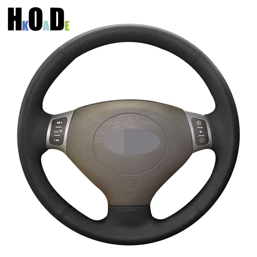 

DIY Black PU Artificial Leather Steering Wheel Covers Hand-stitched Car Steering Wheel Cover for Chery Tiggo 2007-2009