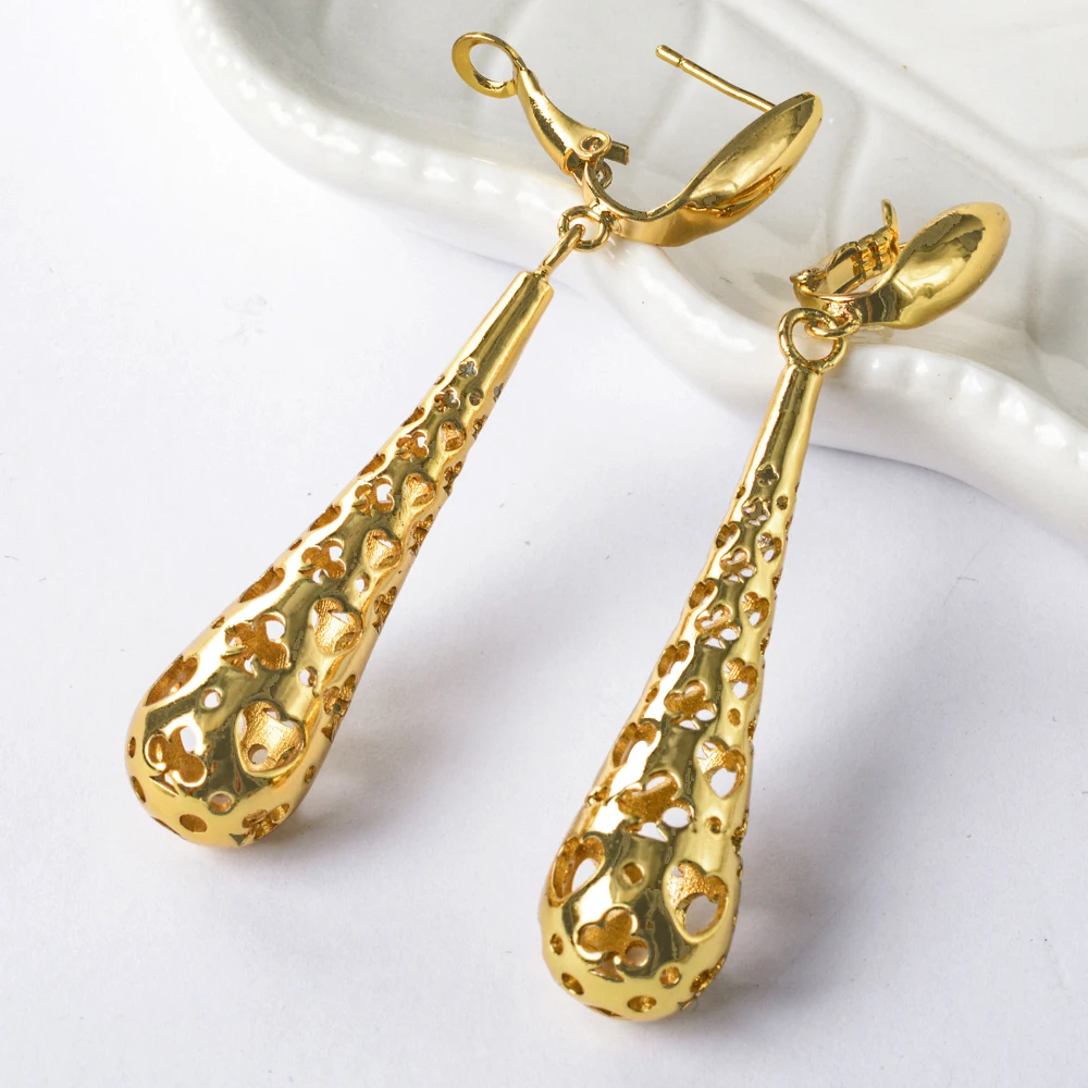 ZEADear Jewelry Fashion Copper Drop Earrings Gold Plated Bohemia Classic For Women Lady High Quality Trendy Daily Wear Gift