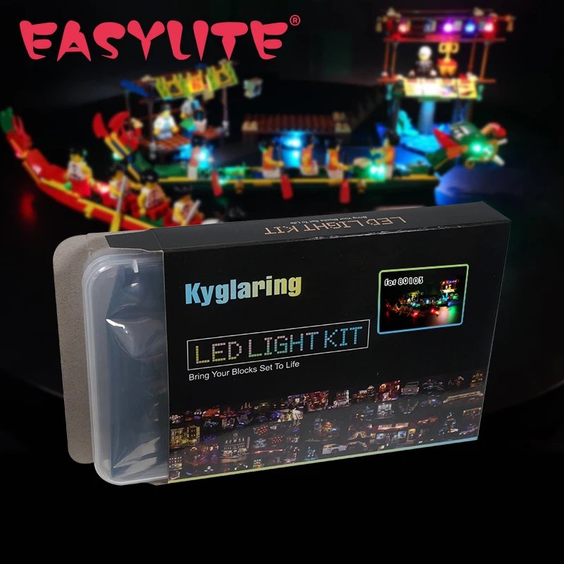 

LED Light Set For 80103 Chinese Seasonal Set Dragon Boat Race DIY Toys Blocks Bricks Only Lighting Kit Not Include Model