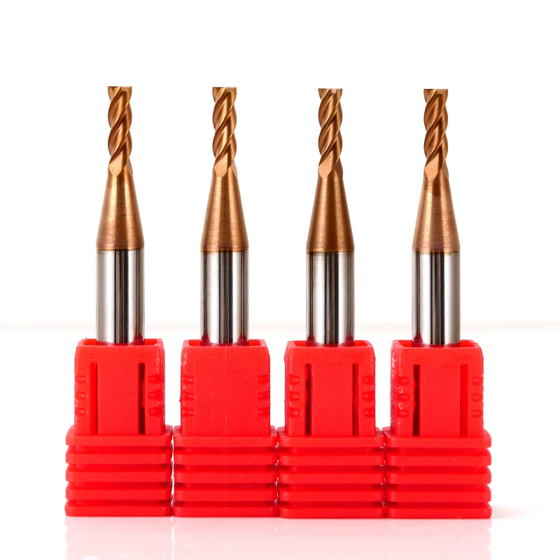 Fresa HRC55 utensili CNC appartamento frese 4 millimetri shank carburo di fresatura di acciaio al tungsteno strumenti per la lega di acciaio del metallo O in legno